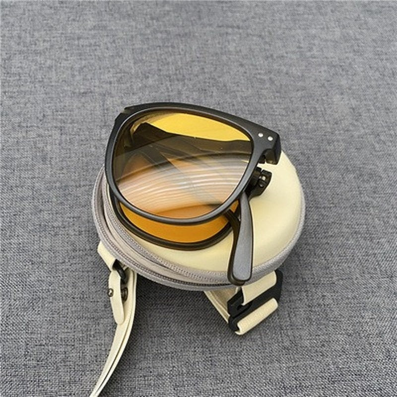 Stylish UV Protection Folding Clear Lens Sunglasses