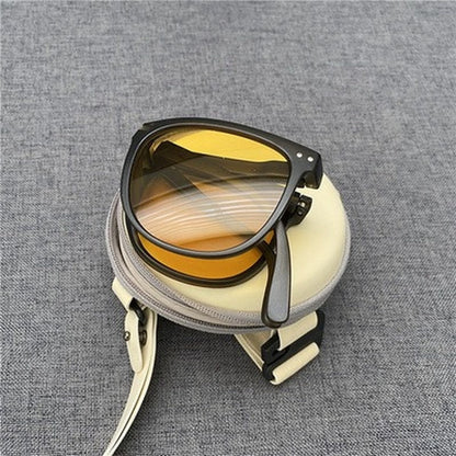 Stylish UV Protection Folding Clear Lens Sunglasses