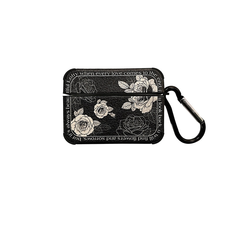 Stylish Floral Leather Airpods Cover
