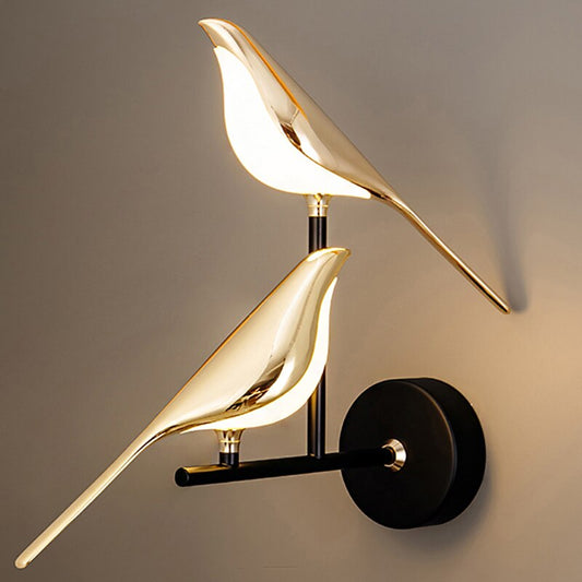 Simple White Wooden Bird Light - Befez