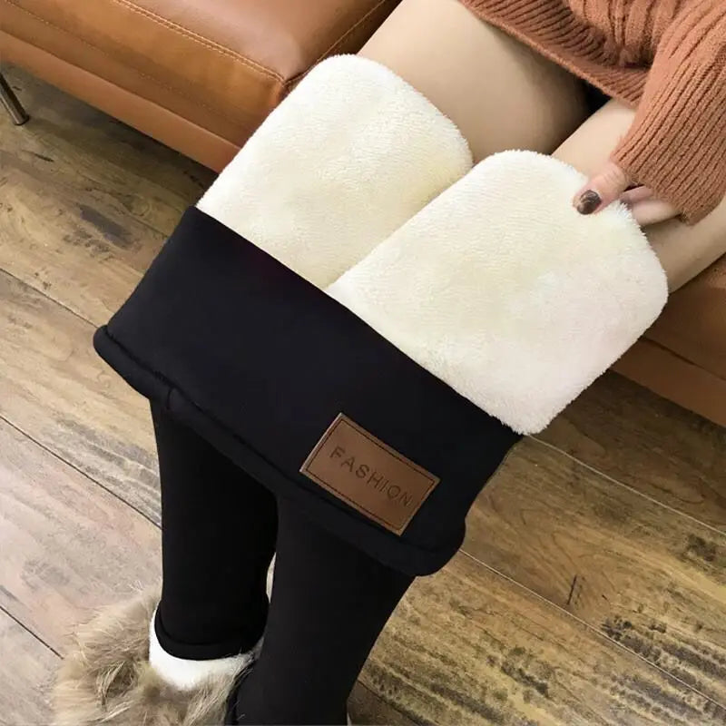 Warm High Waisted Cashmere Leggings for Women
