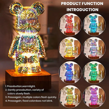 Colorful 3D Fireworks LED Mood Lamp - Befez