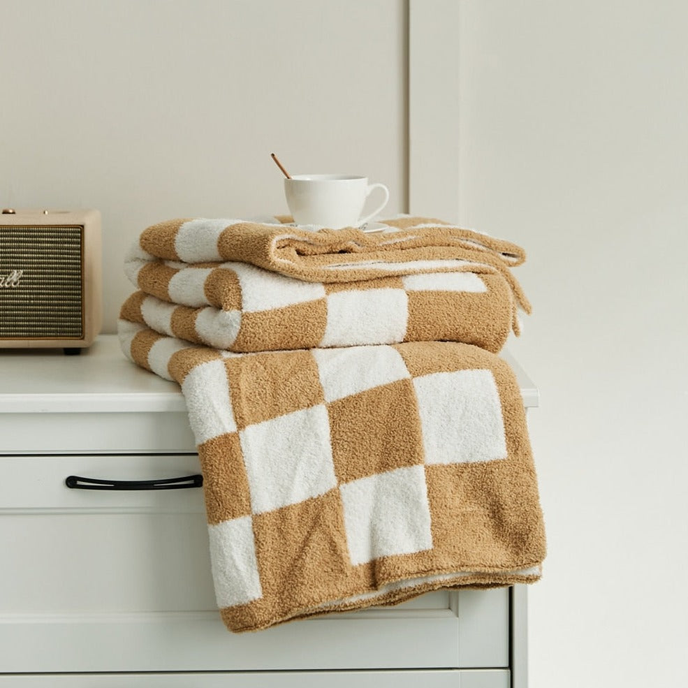 Vibrant Plaid Throw Blanket