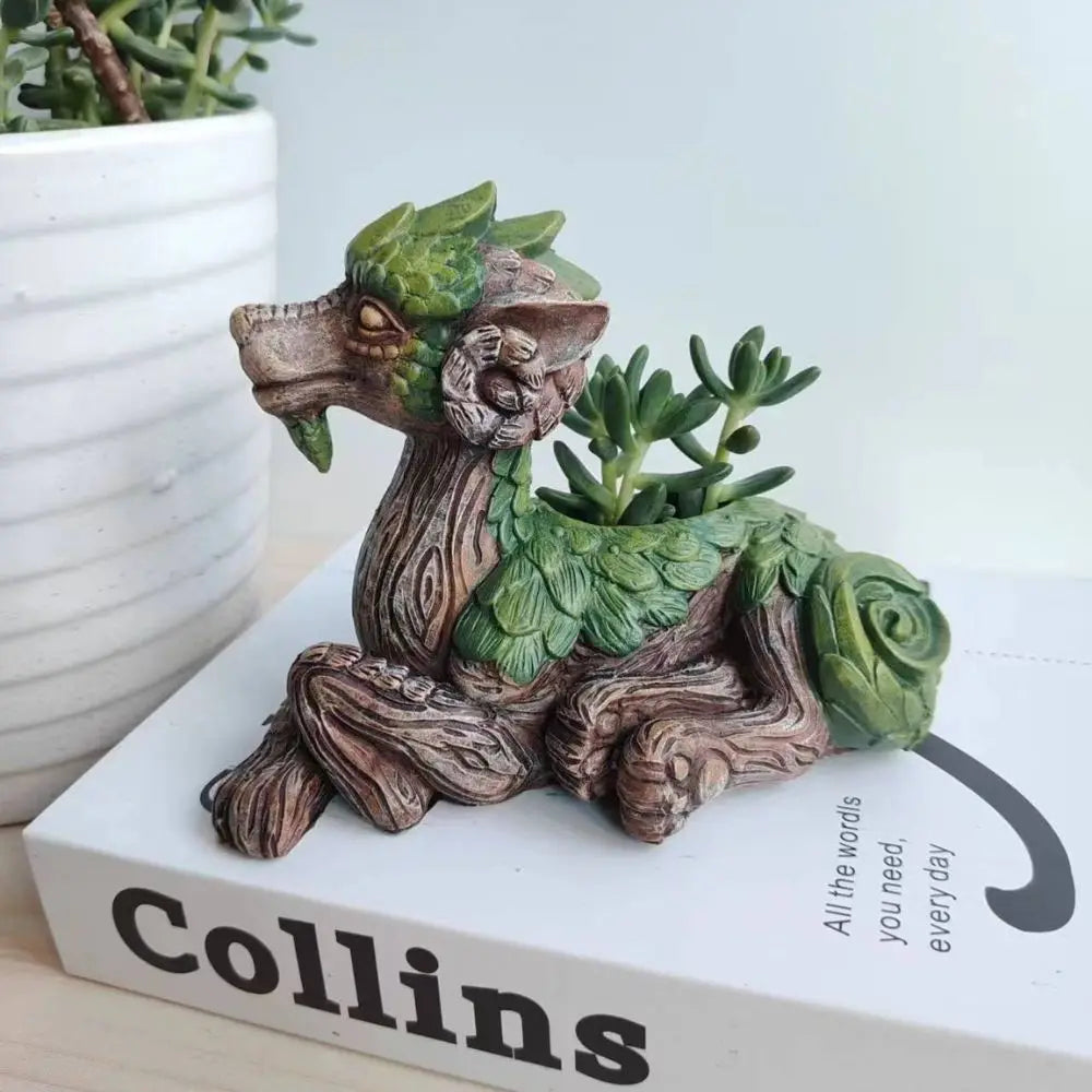 Colorful Succulent Planter Box with Fun Fairy Garden Design