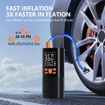 Compact Rechargeable Tire Air Pump 180PSI Portable Compressor