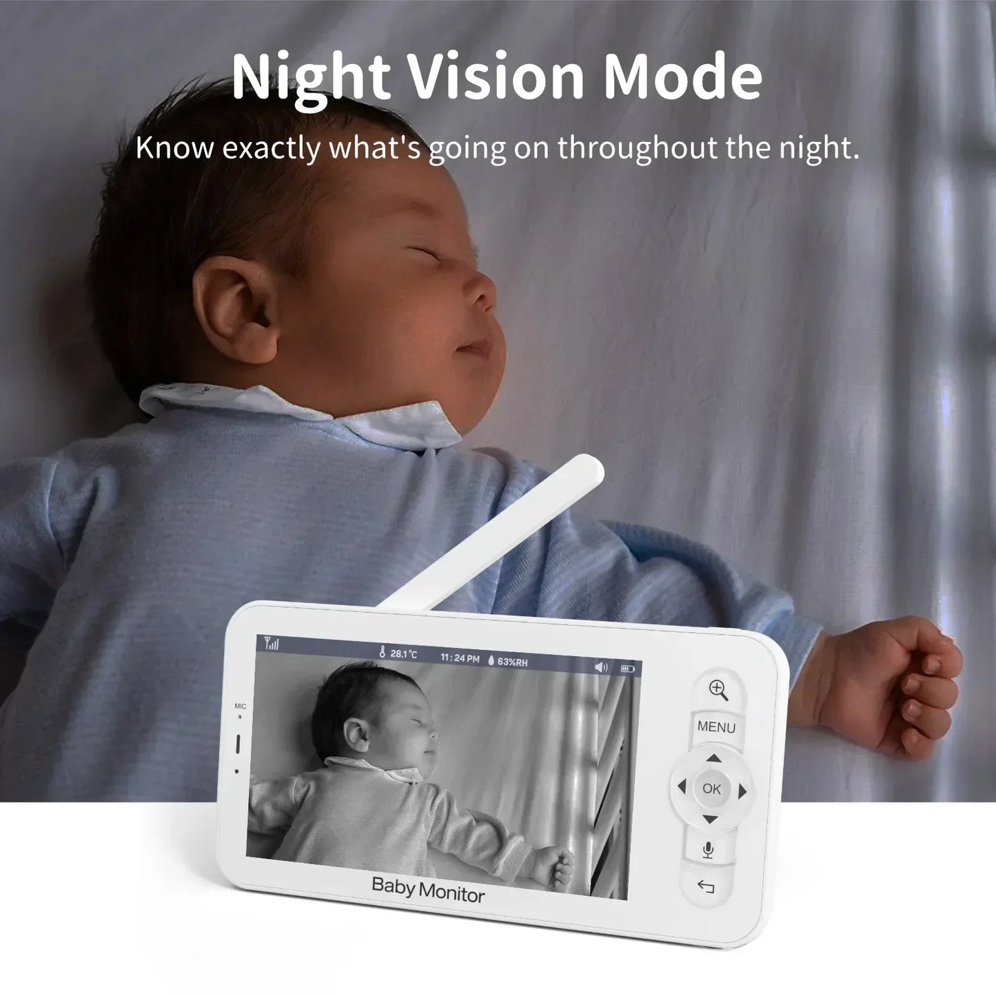 Befez Baby Video Monitor with Clear HD Display