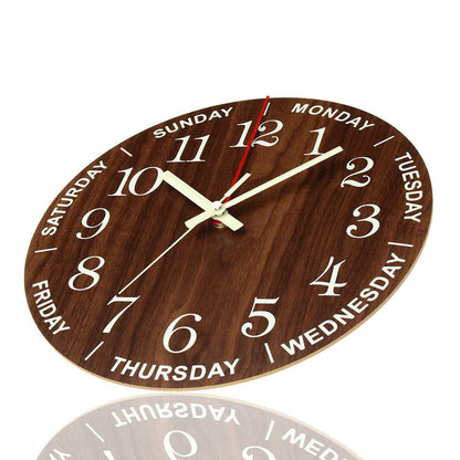 Quiet Modern Wooden LED Wall Clock