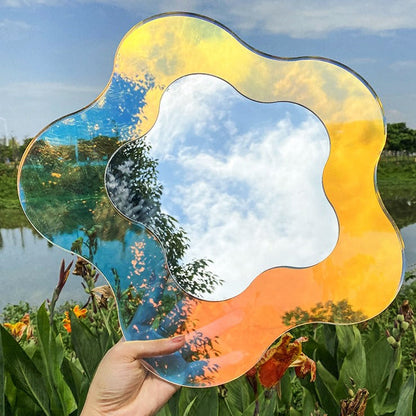 Decorative Glass Floral Wall Mirror