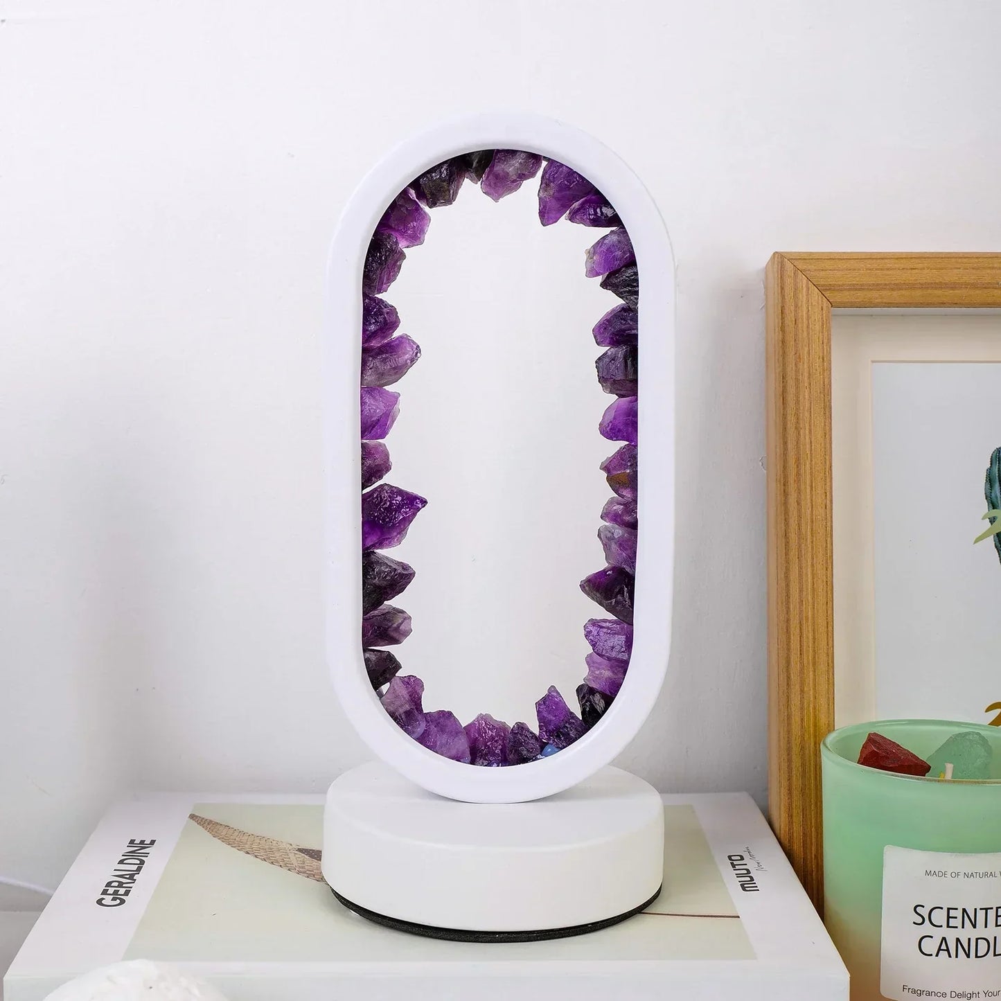 Purple Crystal Table Lamp