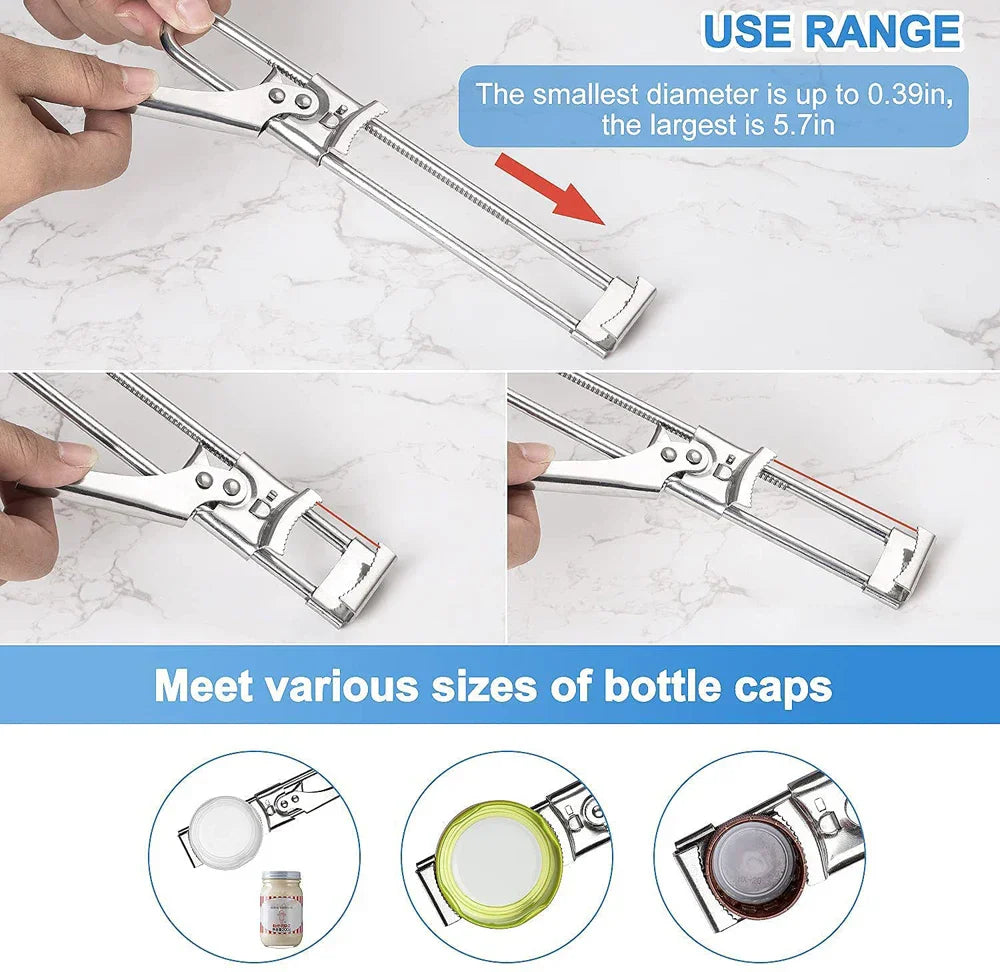 Easy Grip Lid Opener for Arthritis Hands Stainless Steel