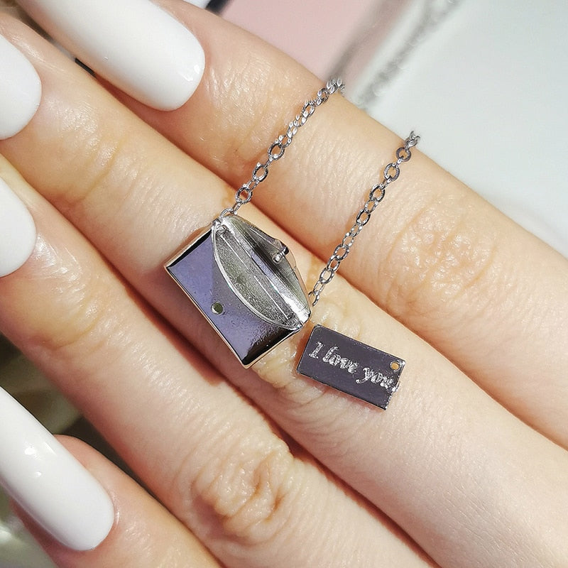 Romantic Heart Love Letter Pendant