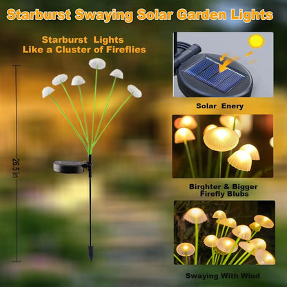 Colorful Solar Powered Garden Lamp 6 LED Lights