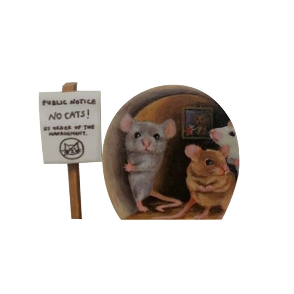 Funny Mouse Hole Wall Decals