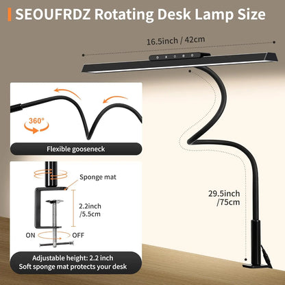 Bright LED Desk Light with Adjustable Arm