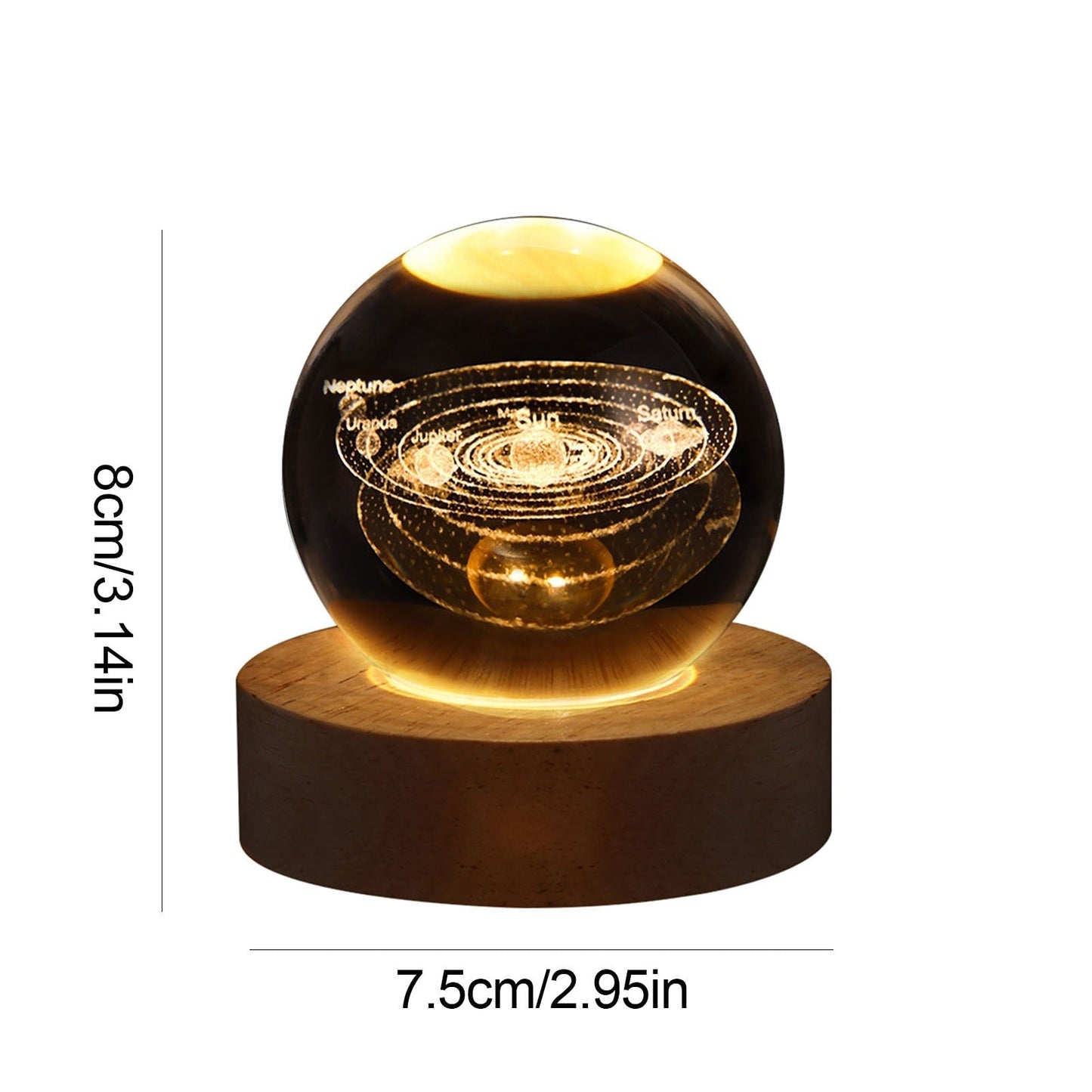 Sparkling Glass Globe Table Lamp
