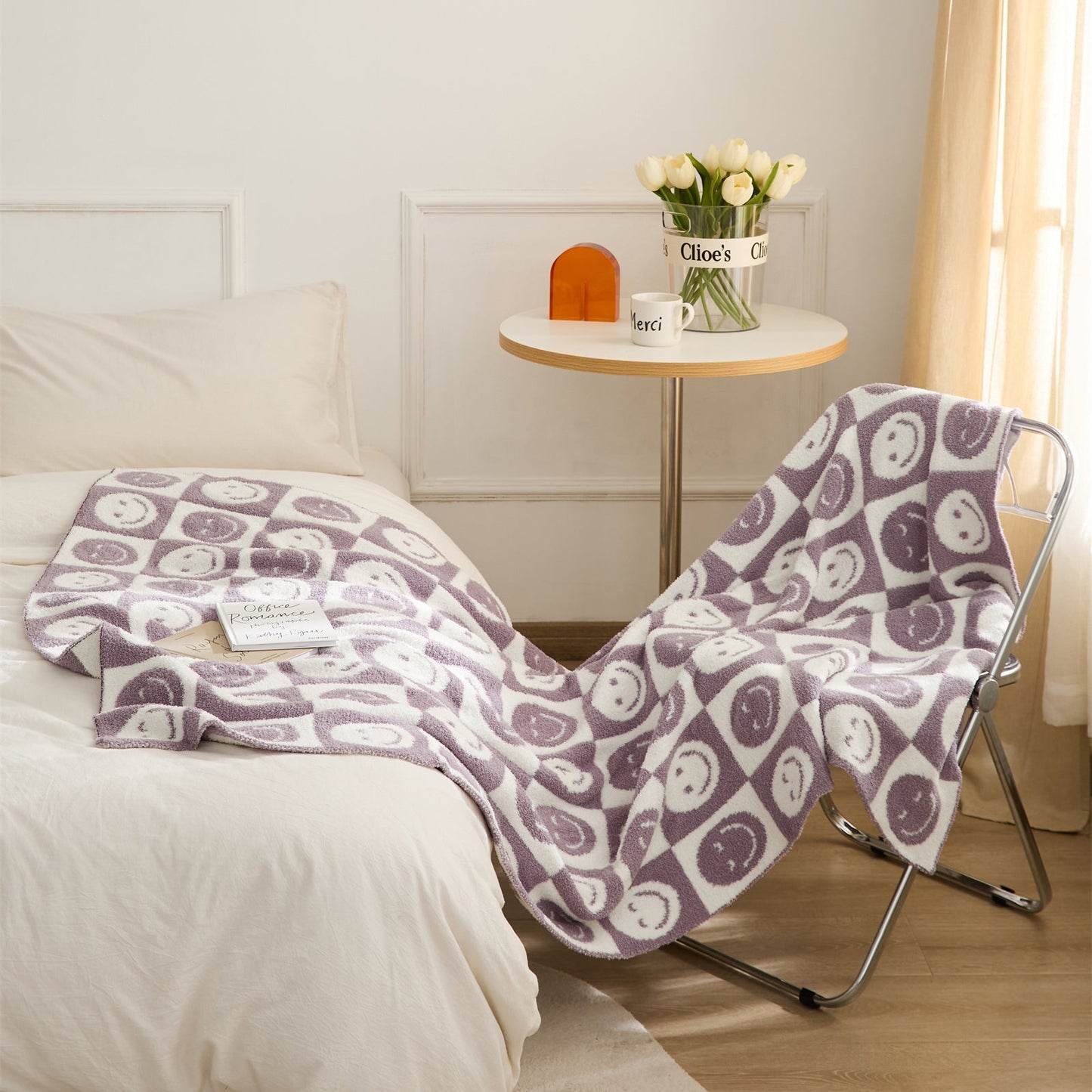 Colorful Plaid Throw Blanket