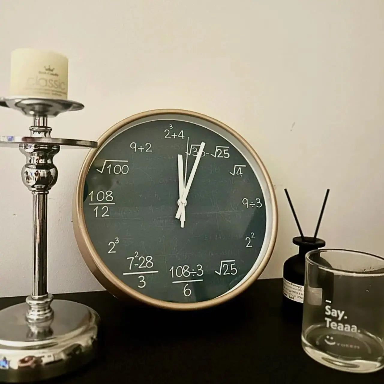 Educational Math Wall Clock Decoration