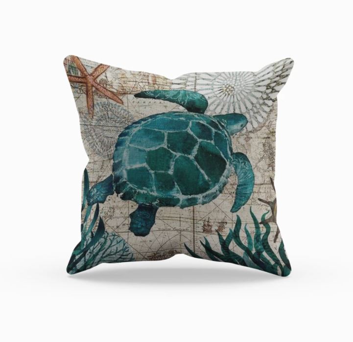 Colorful Ocean Theme Decorative Pillow - Befez