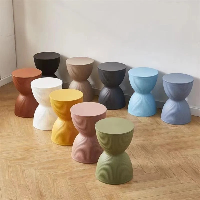 Modern Slim Side Table with Unique Hourglass Shape
