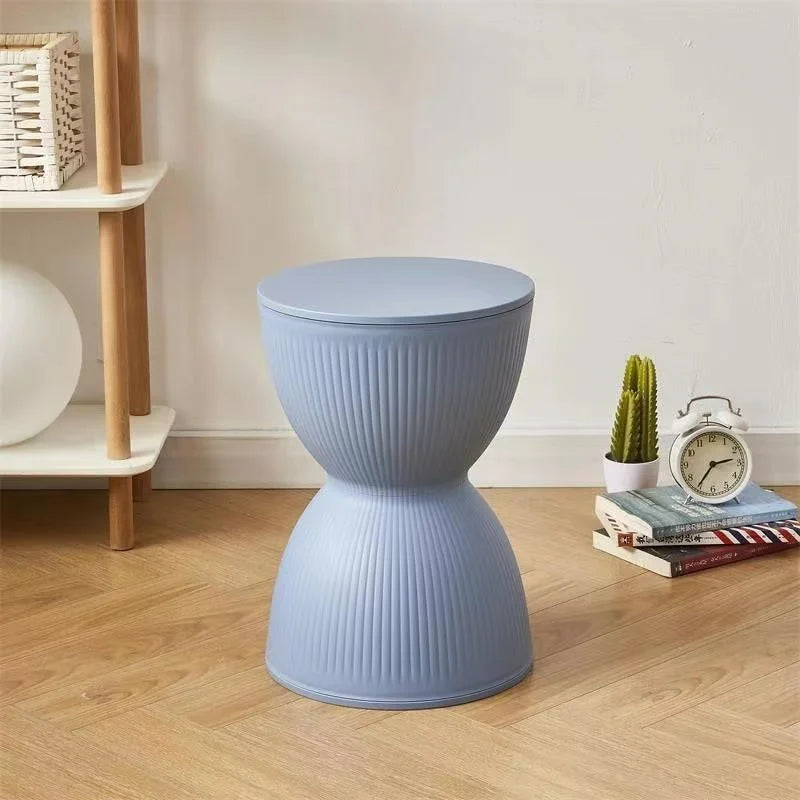 Modern Slim Side Table with Unique Hourglass Shape