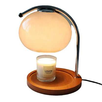 Warm White Glass Tea Light Lamp