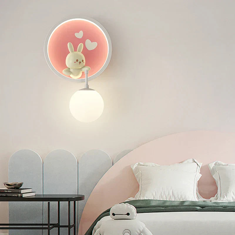 Fun Kids Wall Lamp Cute Animal Design