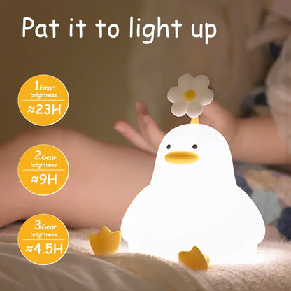 Adorable Duck LED Nightlight Soft Silicone USB Powered