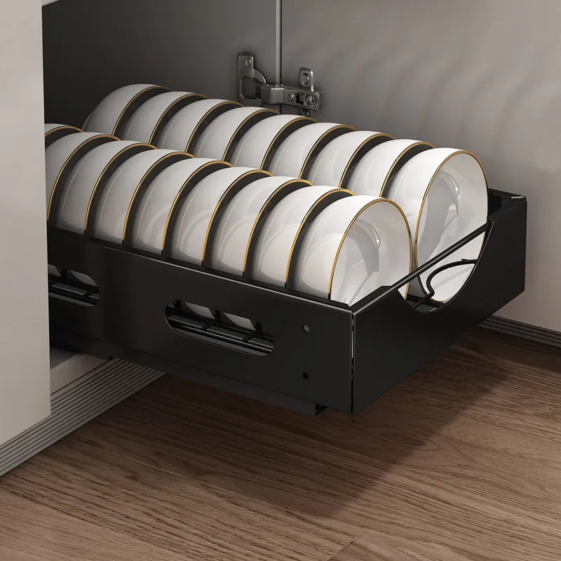 Space Saving Under Cabinet Dish Storage Rack