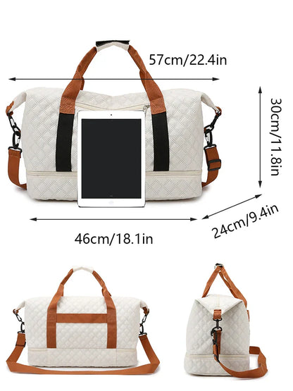 Spacious Sports Duffel Bag with Shoe Pocket