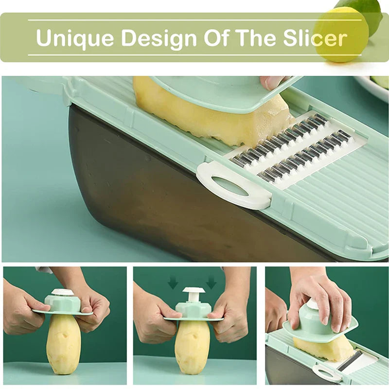 Easy 5-in-1 Vegetable Chopper and Grater Set