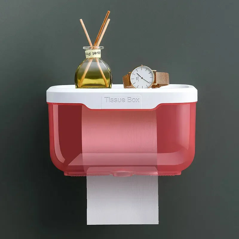 Stylish Wall Mount Toilet Paper Dispenser with Storage