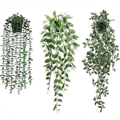 Green Artificial Hanging Plant 90cm Decor