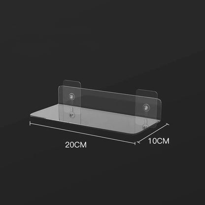 Clear Glass Wall Mount Shelf for Home Decor - Befez