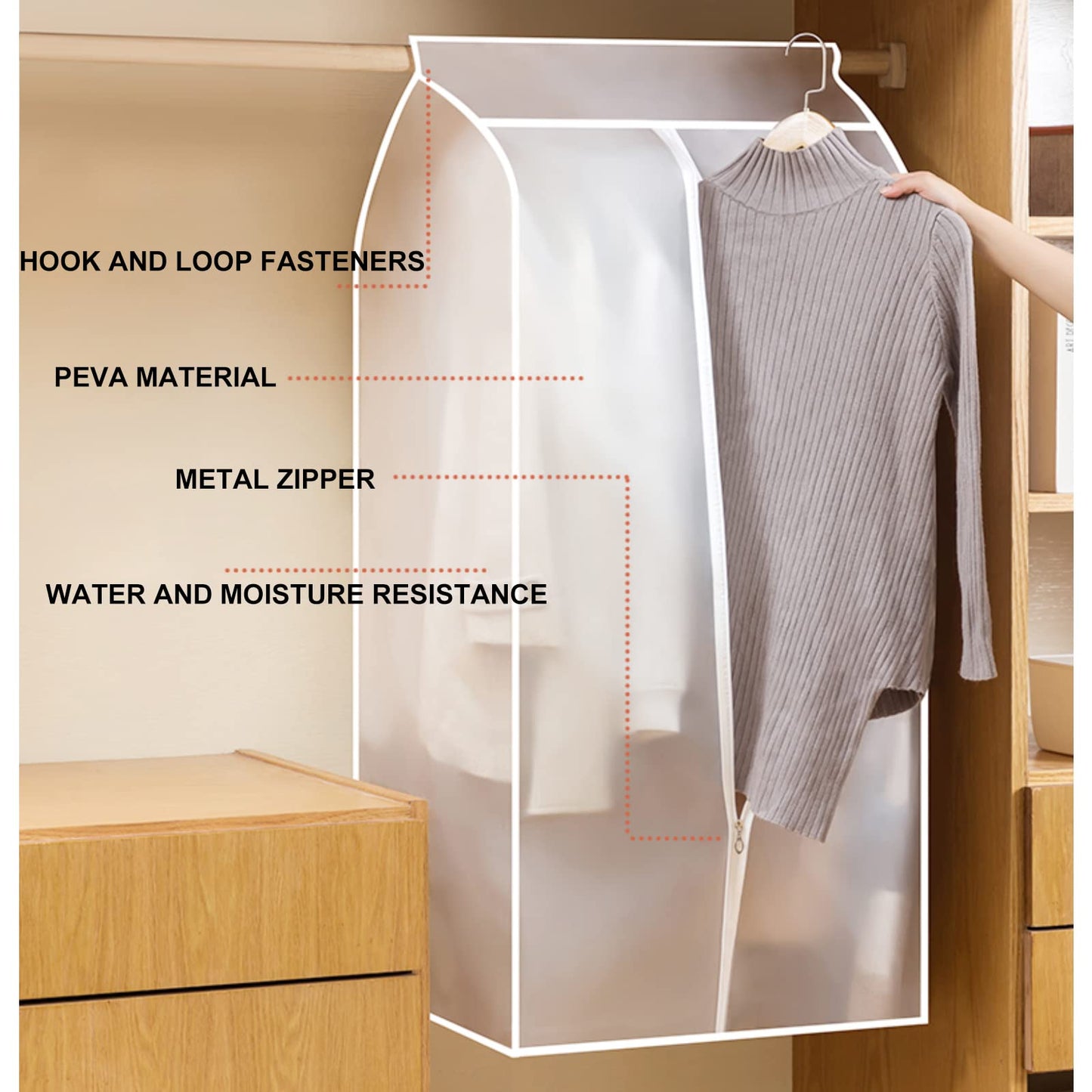 Befez | Closet Organizer Fabric Storage Bag Closet Protector