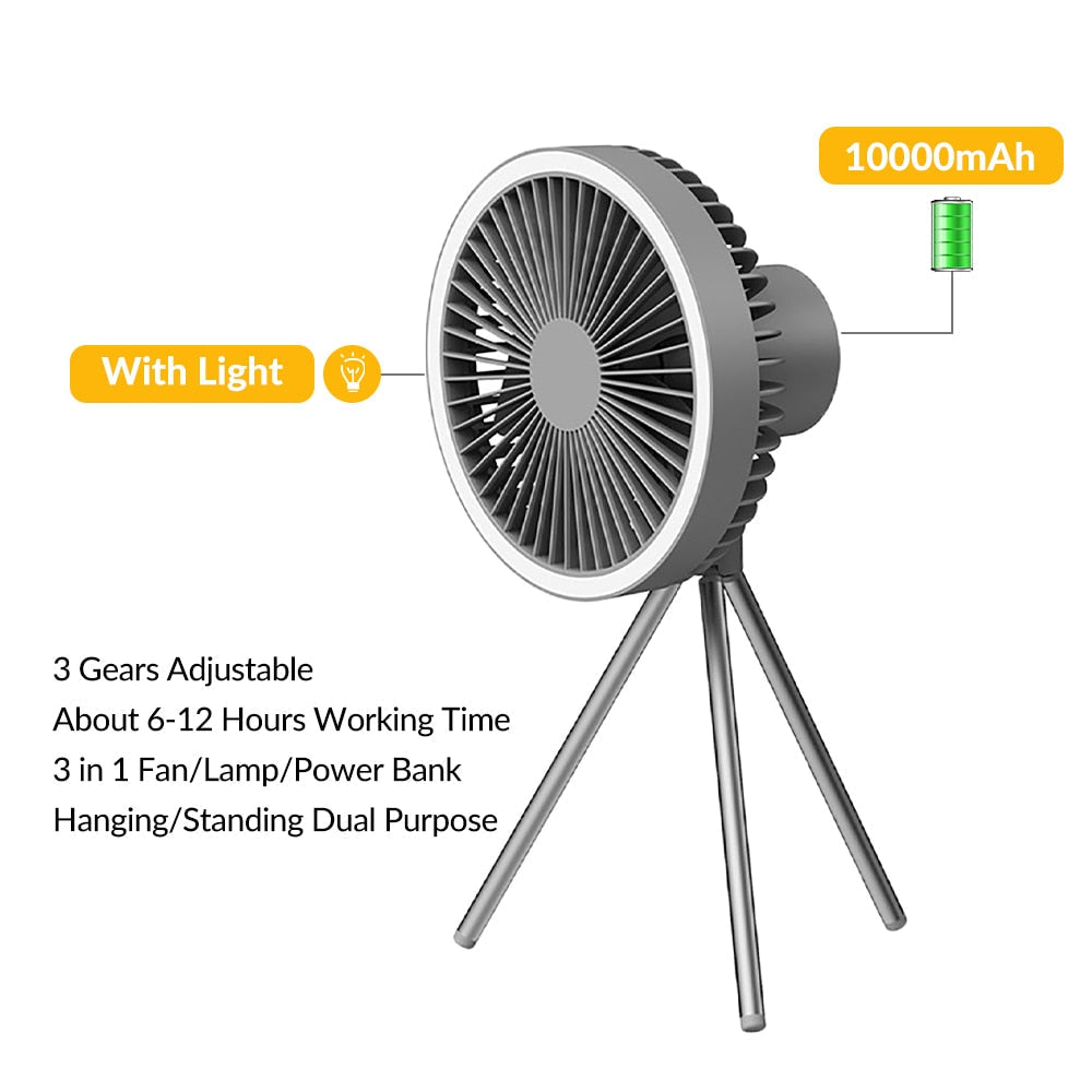 Compact Rechargeable LED Fan Light - Befez