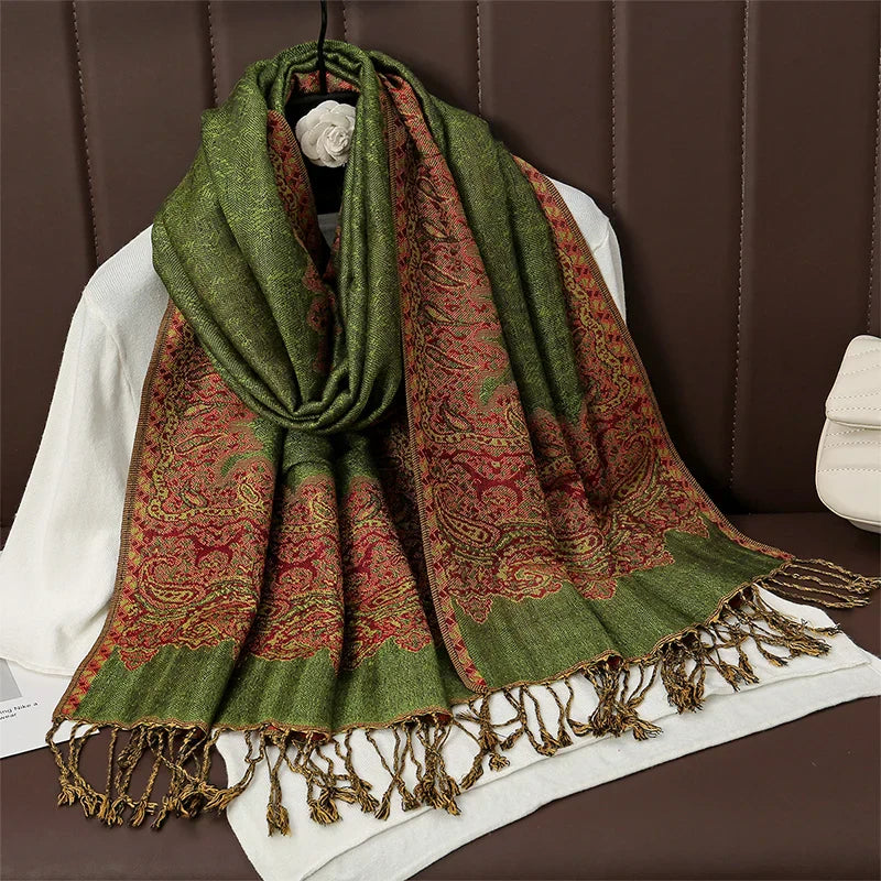 Soft Cashmere Women's Scarf Luxury Warm Print