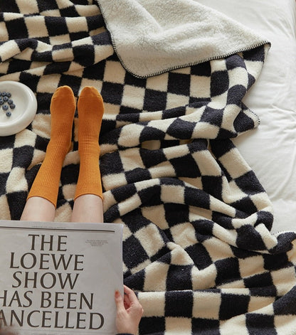 Warm Plaid Blanket Throw