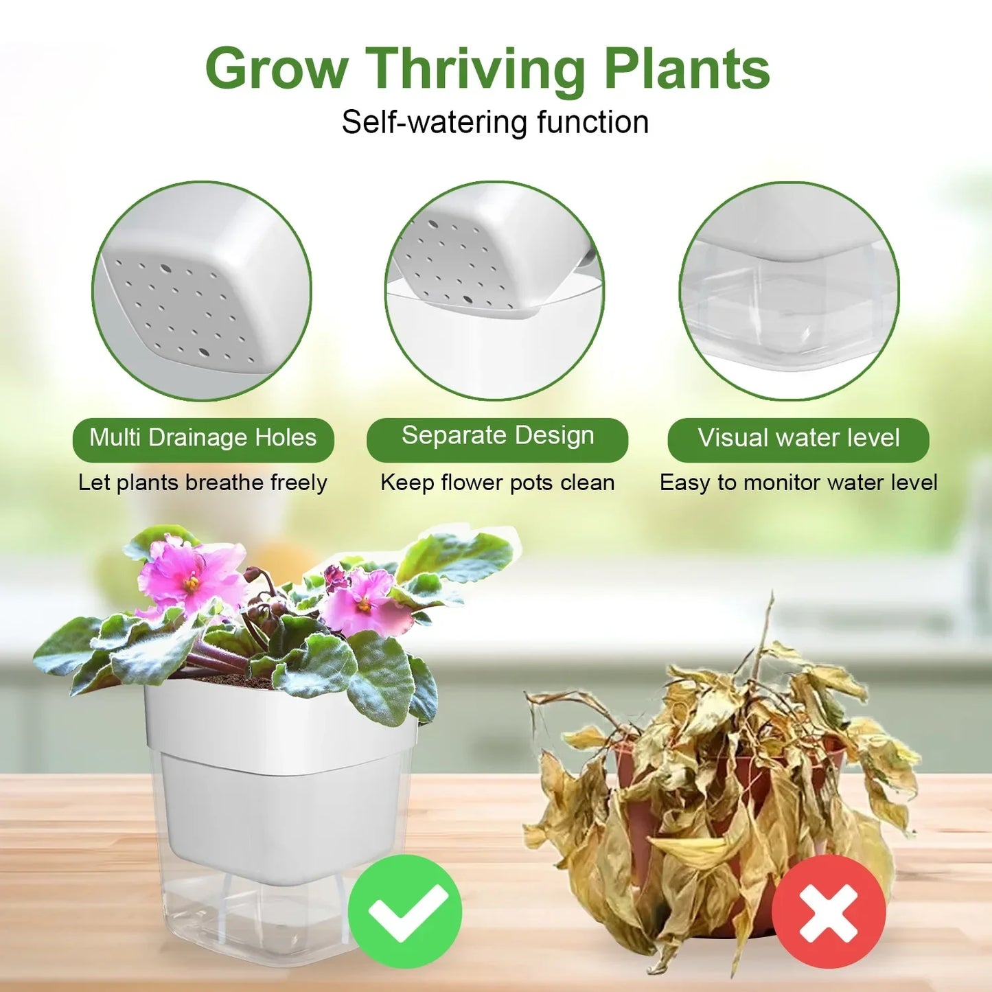 Smart Self Watering Indoor Planter Pot