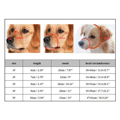 Comfortable Fit Dog Muzzle Silicone Pet