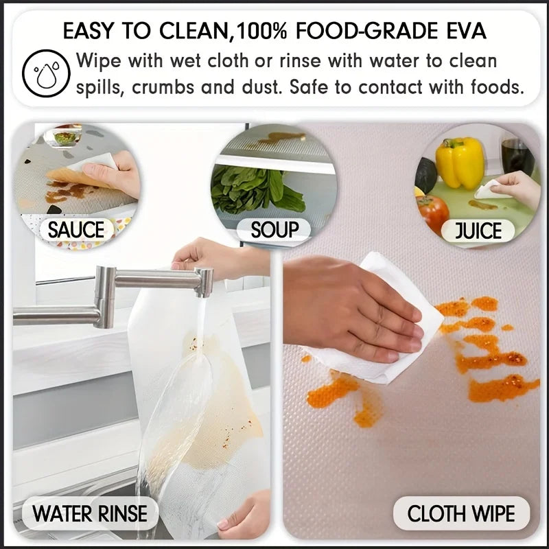 FridgeGuard 4pc Fridge Shelf Liners | Easy Clean EVA Mats