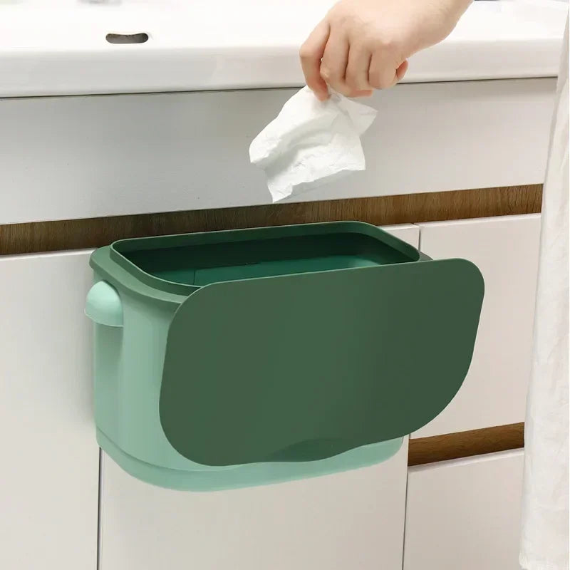 Large Storage Wall Basket with Lid for Kitchen & Bathroom