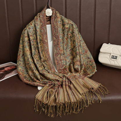 Soft Cashmere Women's Scarf Luxury Warm Print