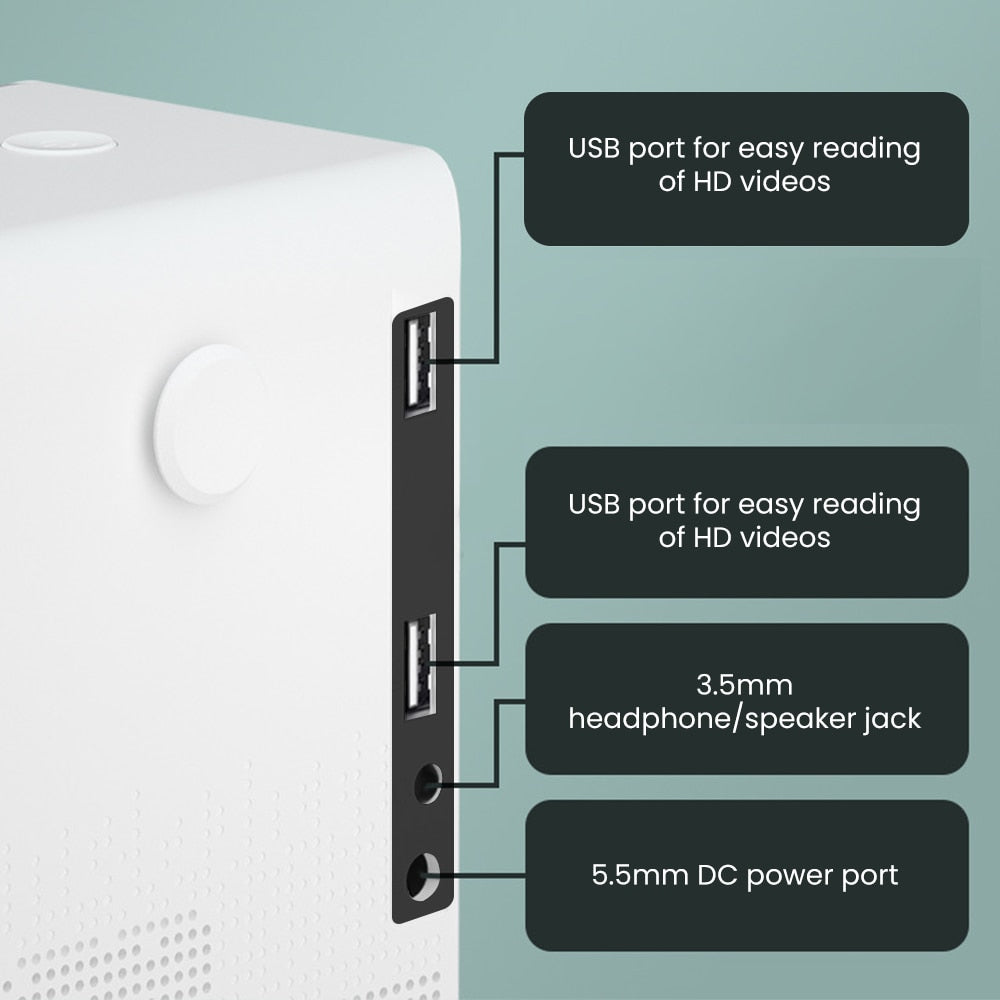 Compact Home Theater Mini HD Video Projector