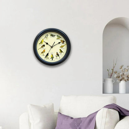 Decorative 10 Inch Bird Song Wall Clock