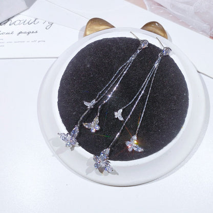 Beautiful Floral Drop Chain Earrings