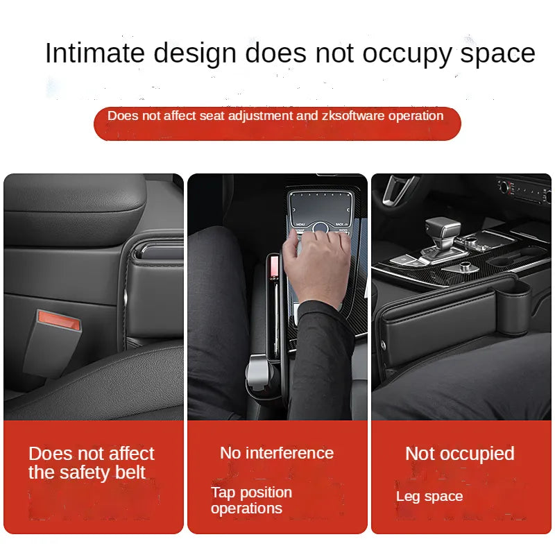 Car Seat Gap Storage Leather Cup Holder Organizer