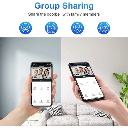 Wireless Smart Doorbell Camera with Night Vision