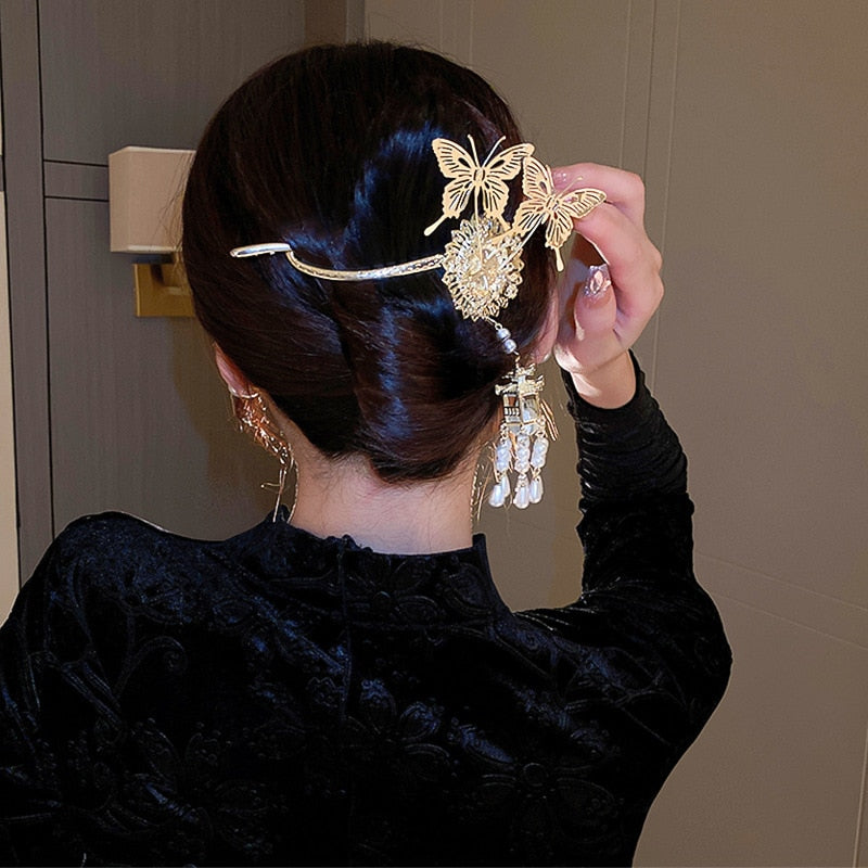 Shiny Fashionable Butterfly Hair Clip Lamp