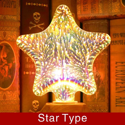 Colorful LED Globe Lamp with E27 Socket and Firework Effect