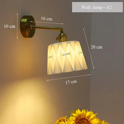 Vintage Style Japanese Wall Light with Switch